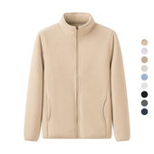 冬季 新款 双层复合加厚摇粒绒保暖立领拉链开衫 情侣装 外套 3103