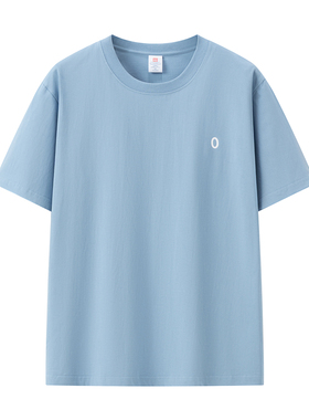 情侣款 2024夏季新款 基础款宽松长绒棉休闲圆领短袖T恤 405313