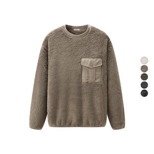 冬季 珊瑚绒保暖加厚卫衣 新款 摇粒绒套头衫 452163 圆领长袖 男装