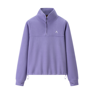 加绒轻薄摇粒绒立领宽松抓绒保暖卫衣 新款 412112 2024冬季 女装