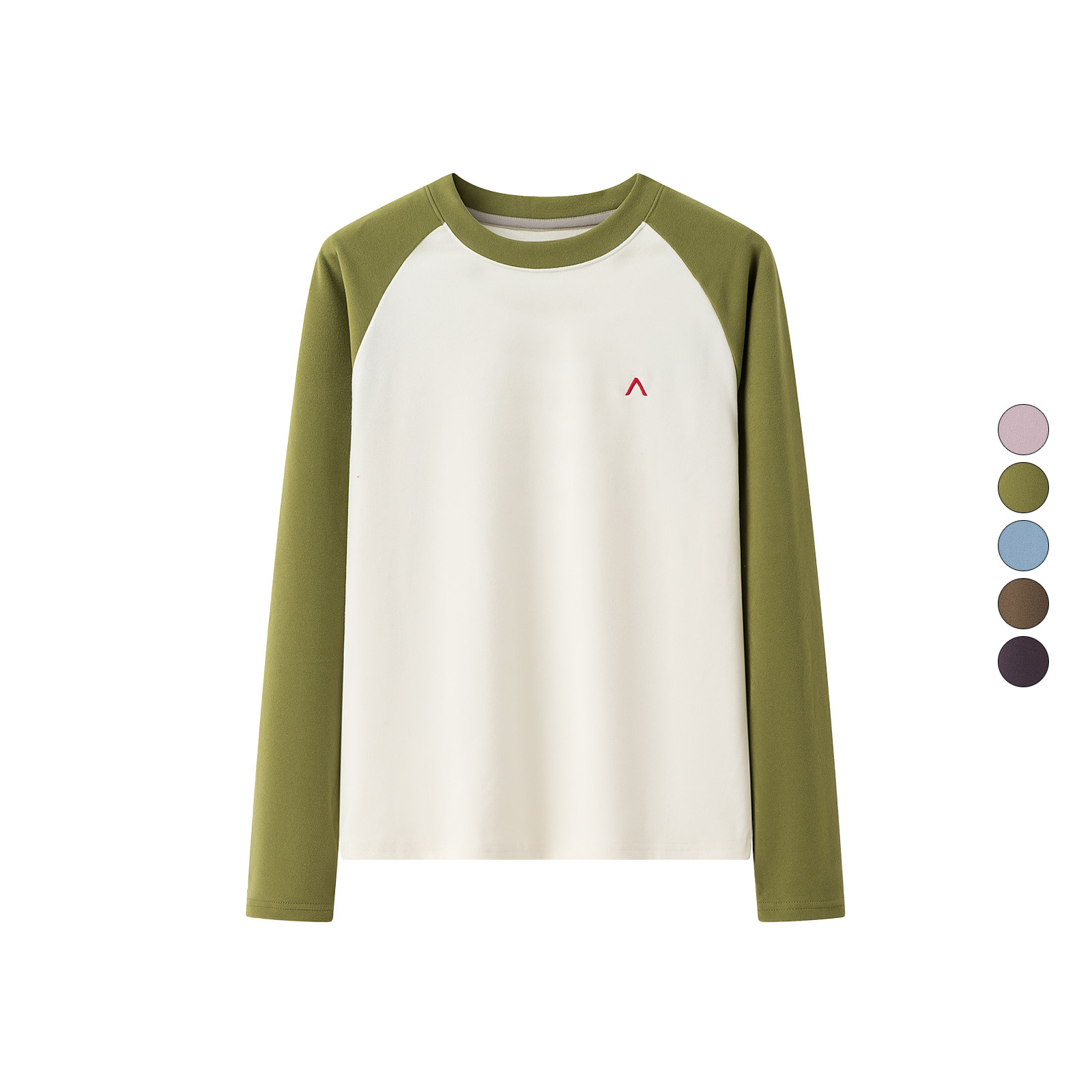 男女同款 2024秋季新款 磨毛抓绒保暖T恤圆领长袖打底衫 409196