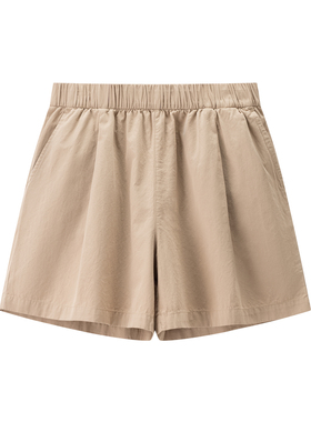 女装 夏季新款 棉质休闲居家休闲裤条纹松紧腰短裤 473756/473762