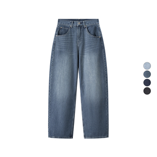 女装 2025秋季新款 高腰宽松显瘦廓形弯刀镰刀休闲牛仔裤 479000