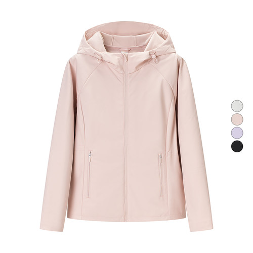 女装 冬季新款 防风防水登山服加绒收腰软壳冲锋衣外套 511232