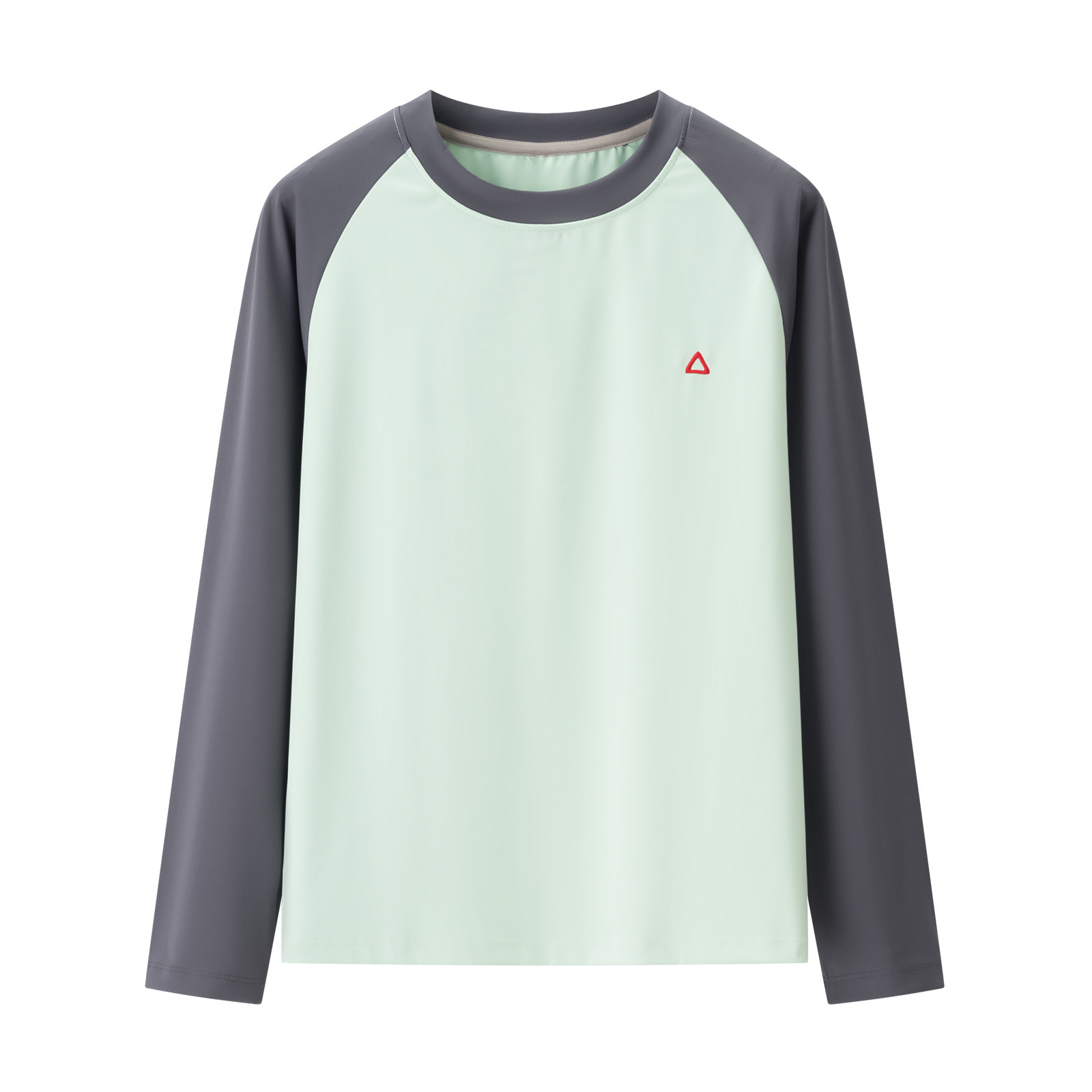 女装 2025春季新款 拼色插肩袖宽松圆领速干打底长袖T恤 503272