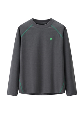 男装女装 秋季新款 撞色户外运动速干圆领长袖T恤打底衫 508051