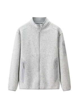 男装 2025冬季新款 户外休闲保暖抓绒衣长袖立领夹克外套 510061