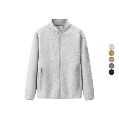 男装 2025冬季新款 户外休闲保暖抓绒衣长袖立领夹克外套 510061