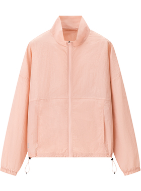 女装 2025夏季新款 户外轻薄立领宽松长袖防晒衣短外套 504109