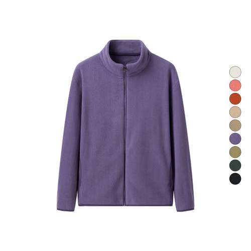 情侣装 2024秋季新款立领绒衫拉链长袖保暖夹克摇粒绒外套 408188