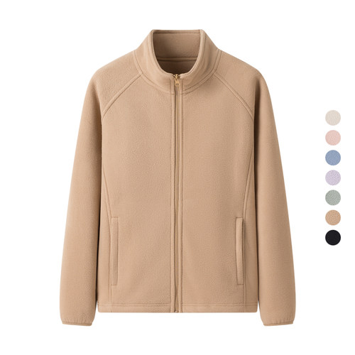 女装 24冬季新款 加厚双面摇粒绒立领夹克保暖抓绒衣外套 403852