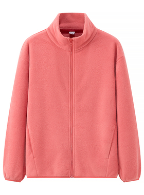 女装 秋季新款 摇粒绒拉链保暖夹克外套立领绒衫 462611/449752