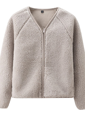 女装 2022冬季新款 长袖保暖抓绒柔软仿羊羔绒摇粒绒外套 439140