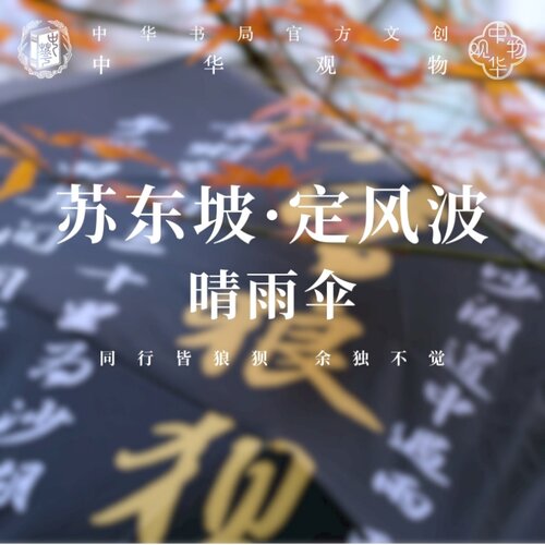 中华观物文创商品：苏东坡定风波晴雨伞