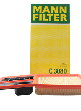 国产曼牌空气滤C3880M适用新宝来朗逸明锐高尔夫Polo 空气滤清器