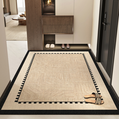 法国北欧风比利时绒tpr底地毯门垫防滑客厅高级入户玄关可擦洗垫