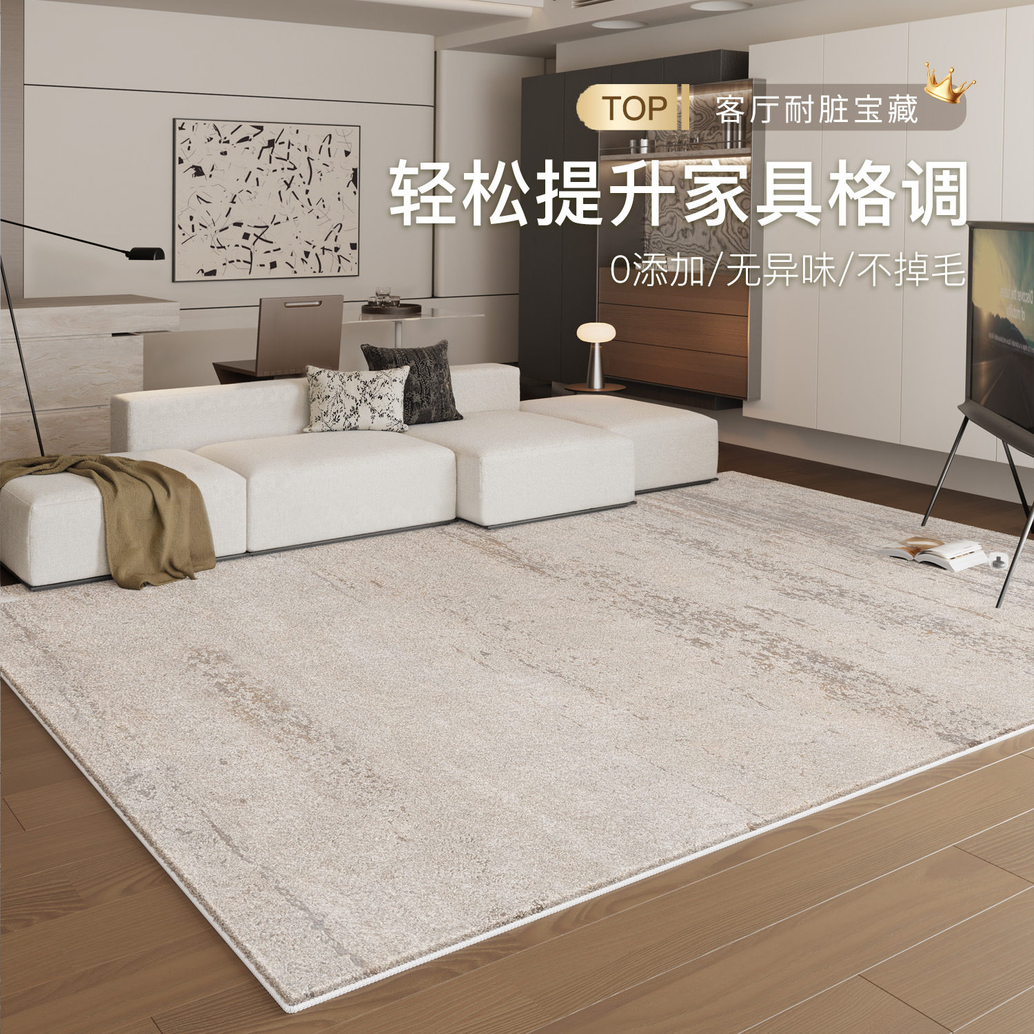 法国地毯客厅意式轻奢高级感防水防污沙发地垫卧室大面积全铺毯,居家布艺,地毯,淘宝优惠券,粉丝福利购,淘宝优惠卷