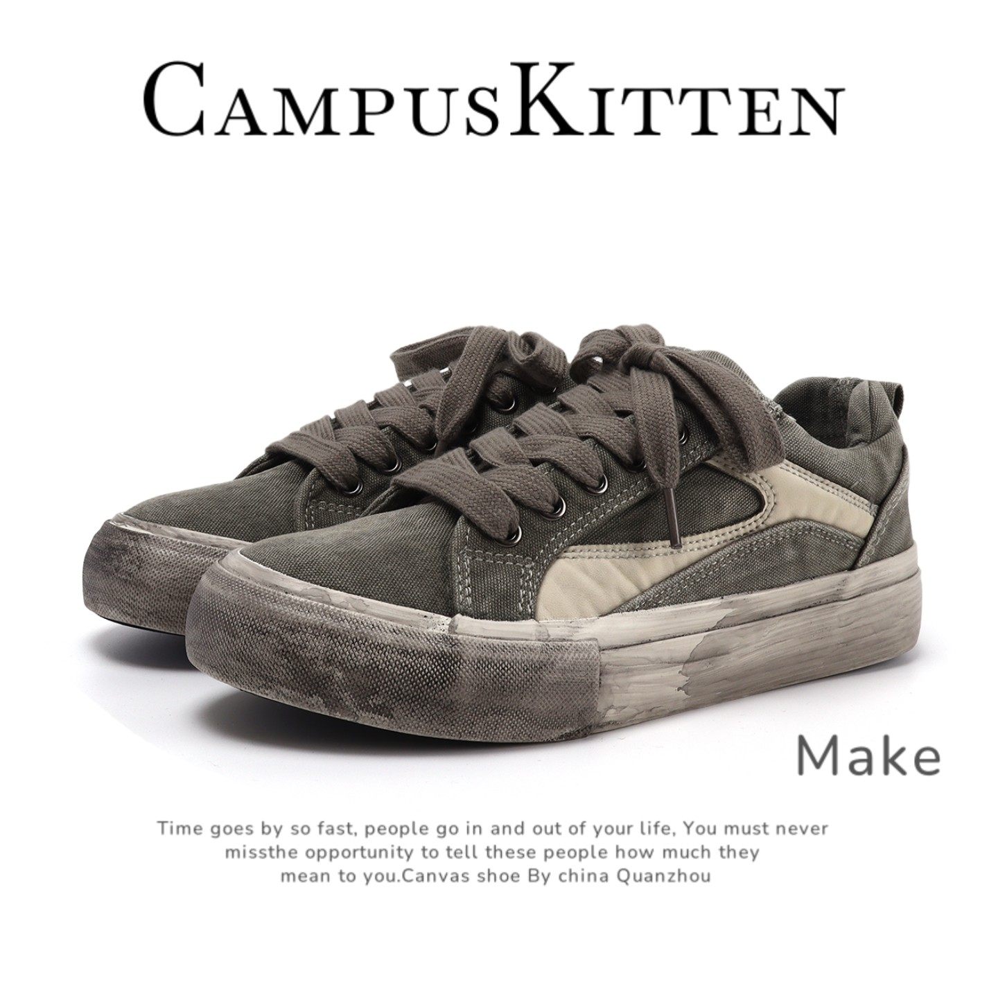 日本CampusKitten复古做旧板鞋男款潮鞋小众原创鞋子秋季爆款男鞋,流行男鞋,帆布鞋,淘宝优惠券,粉丝福利购,淘宝优惠卷