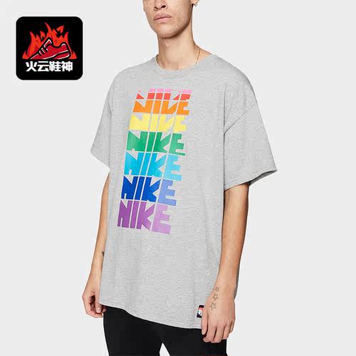 Nike/耐克正品运动男子透气圆领休闲印花户外短袖CD7483-063