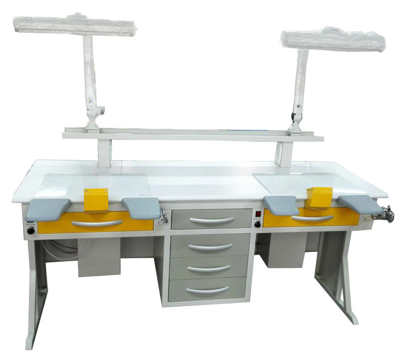 定制牙科技工桌双人新型烤漆防火低噪音技工专用台式桌金属支架