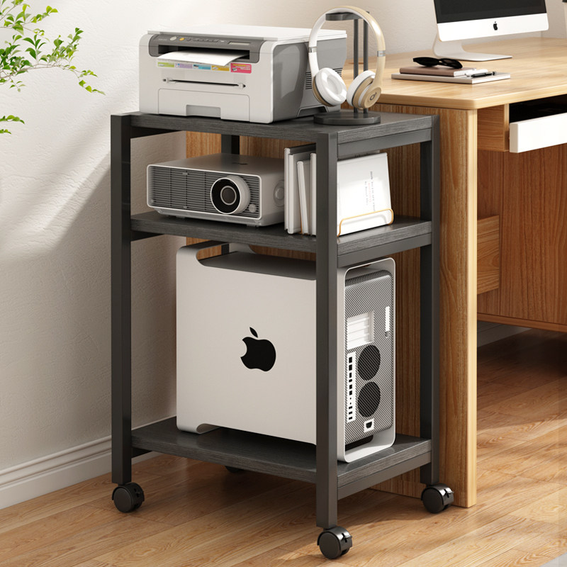 印表机架子多层置物架移动落地办公收纳放置柜家用电脑主机壳托架