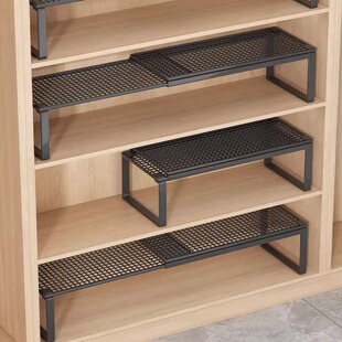 鞋柜分层隔板可伸缩双层鞋托 托架子省空间鞋子收纳神器柜内分层