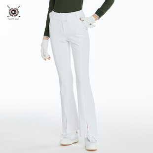 BG秋冬高尔夫服装女士高腰长裤速干运动百搭厚款开叉直筒裤子新品