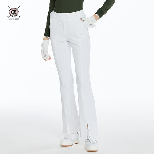 BG春夏高尔夫服装女士高腰长裤速干运动百搭厚款开叉直筒裤子新品