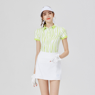 速干透气golf球服 BG高尔夫服装 女短袖 T恤夏季 轻薄弹力运动Polo衫