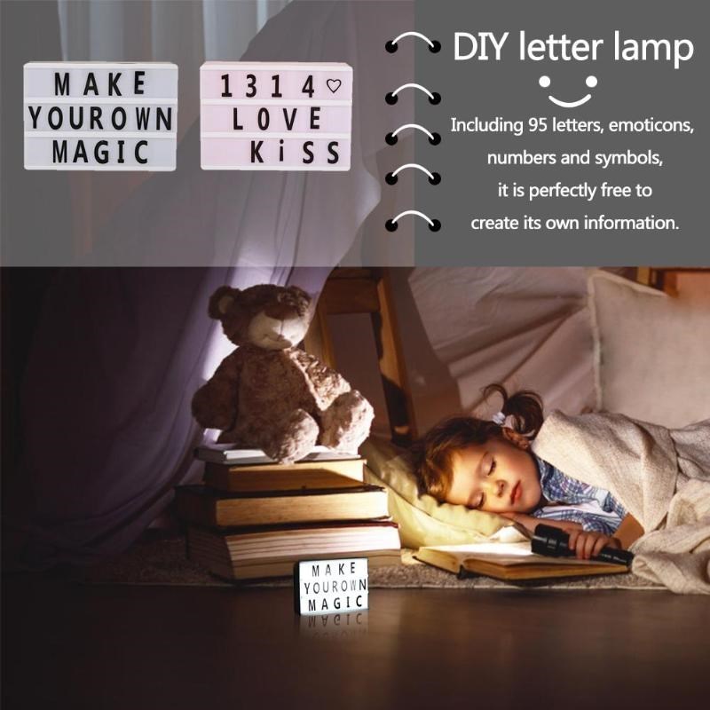 LED Night Light DIY Letter Combination Cinema Light Box Tabl 饰品/流行首饰/时尚饰品新 其他DIY饰品配件 原图主图