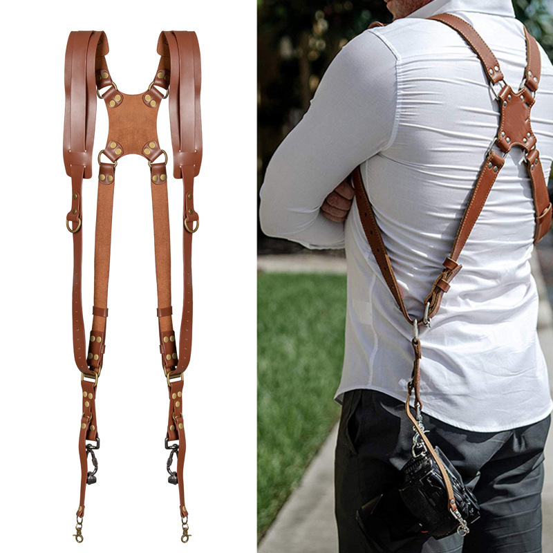 New leather camera shoulder strap photography shoulder strap