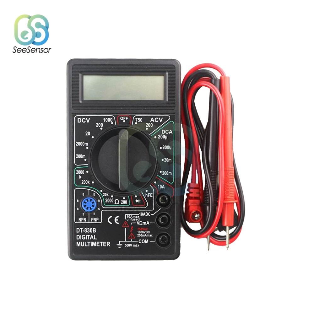 DT830B LCD Digital Multimeter Volt Amp Ohm Tester Meter Han