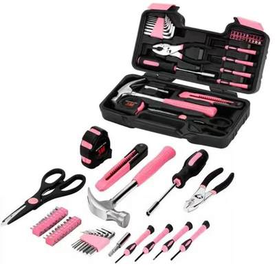 2024 New 40pcs pink Tool Set General Household Hand