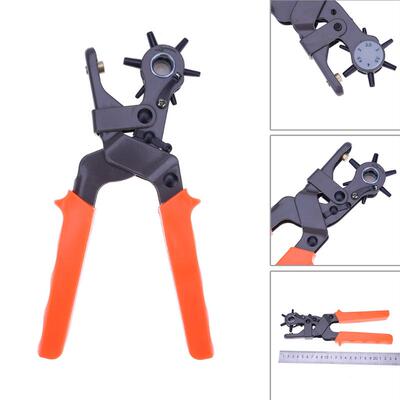 Heavy Duty Revolving Handle Leather Belt Eyelet Hole