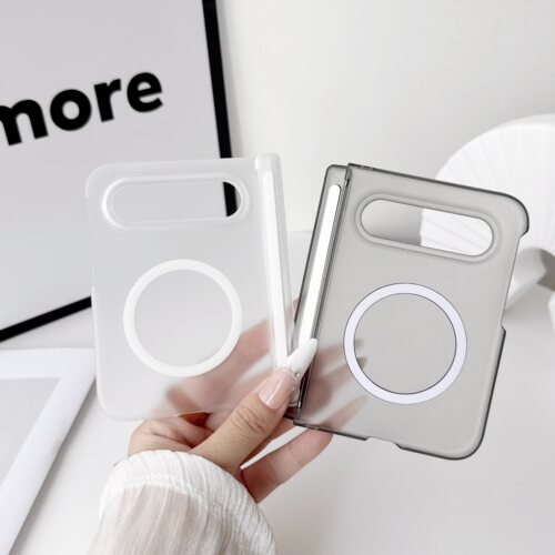 适用Xiaomi小米18 Fold手机壳简约肤感白色保护套小米18左右翻盖折叠屏外壳防指纹个性中轴磁吸fold保护套潮