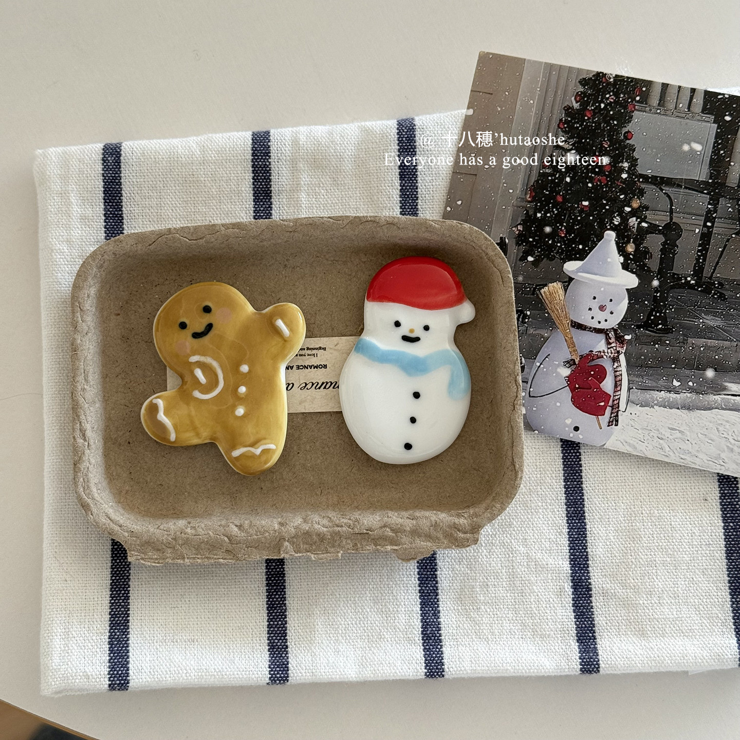 ins可爱姜饼人雪人圣诞磁吸冰箱贴装饰品洞洞板装饰磁性贴吸铁石,家居饰品,冰箱贴,淘宝优惠券,粉丝福利购,淘宝优惠卷