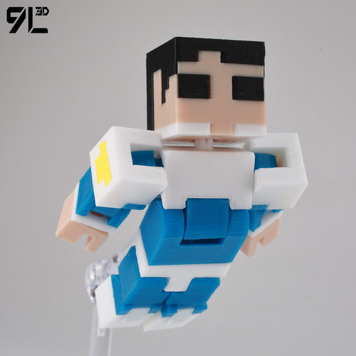 9L3D无敌少侠变体F星马克MC我的世界无敌战争周边潮玩摆件手办礼