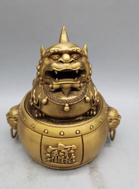 纯铜日进斗金茶道香炉貔貅熏香炉