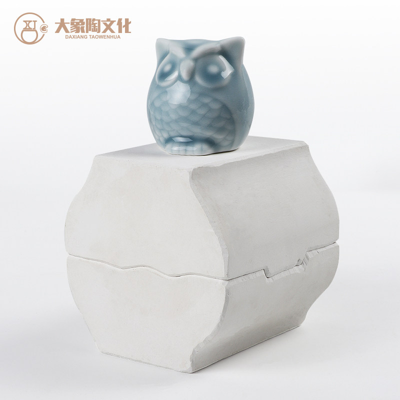 陶艺陶瓷石膏注浆模具 泥浆成型磨具 猫头鹰模具 大象陶文化