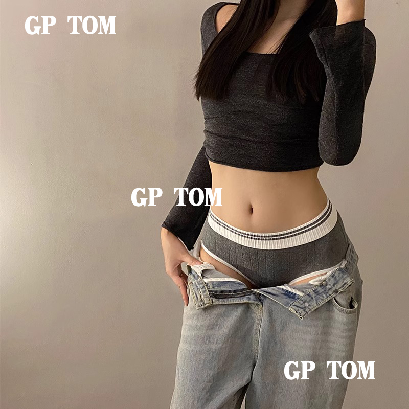 日本GP TOM内裤女纯棉全棉7A抑菌裆夏薄款无痕中腰性感女生三角裤