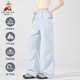 伞兵裤 中高腰户外速干透气运动休闲裤 女2026夏季 稻草人蓝色直筒裤