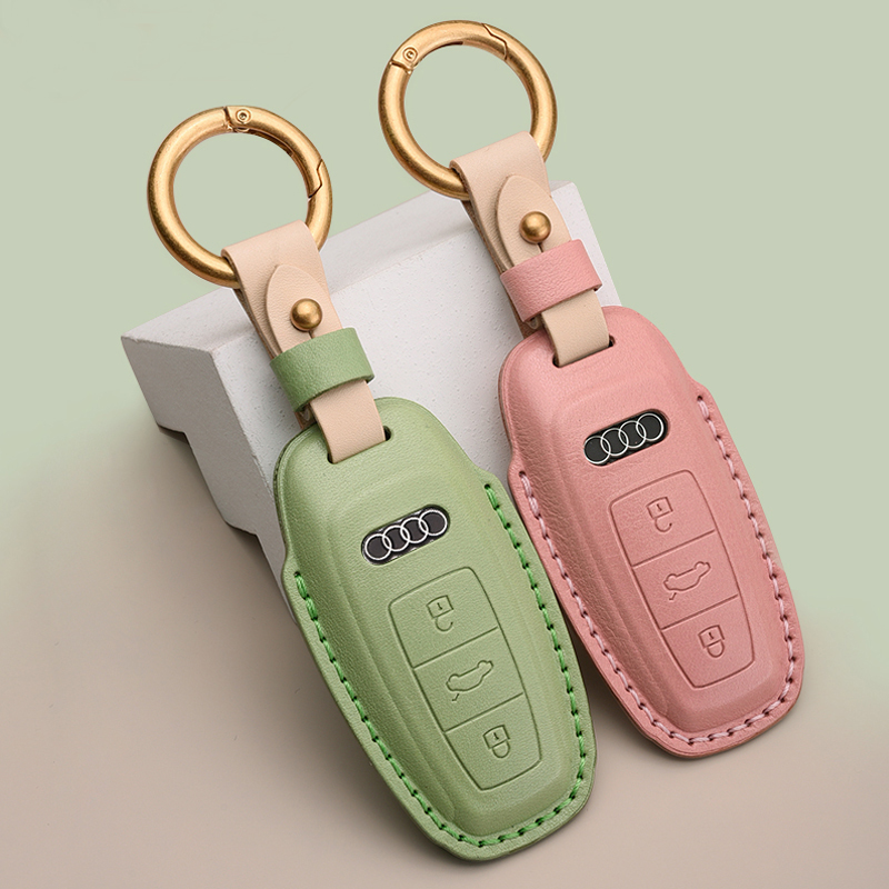 2023钥匙奥迪专用真皮包扣钥匙套