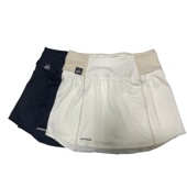 侬家网球羽毛球裙女运动休闲短裙白色网球跑步健身裙裤 弹力半身裙