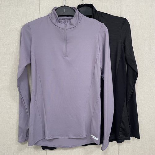 侬家运动半拉链T恤女春秋修身显瘦透气速干瑜伽健身跑步锻炼上衣