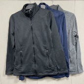 加绒保暖内胆开衫 欧美外贸单运动拉链衫 男女冬季 户外速干卫衣上衣