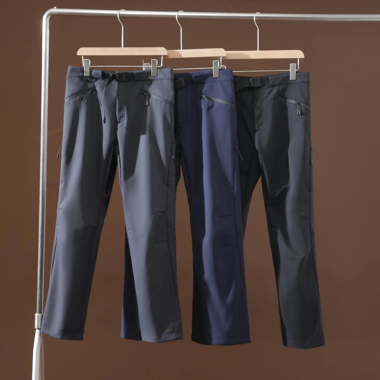 3K+加绒加厚秋冬男士外贸户外机能直筒收脚防泼水保暖软壳休闲裤