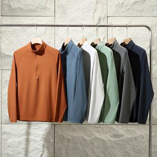 T恤男打底衫 Heat科技透气保暖运动休闲半拉链立领长袖 Airpro 意式