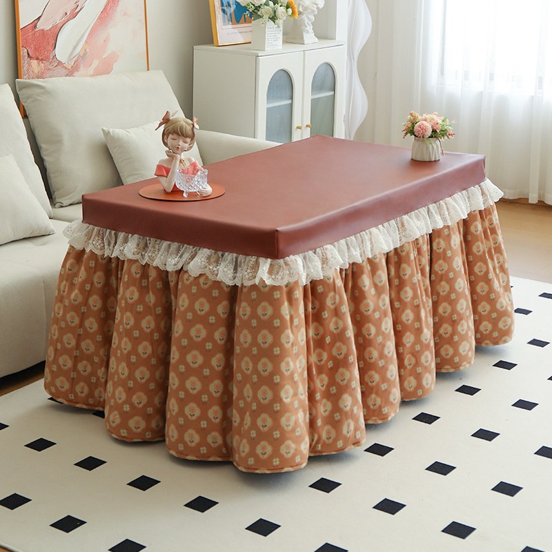 2025冬季新款高级定制橙色系列烤火罩加绒加厚烤火被烤火桌子罩套,居家布艺,烤火罩,淘宝优惠券,粉丝福利购,淘宝优惠卷