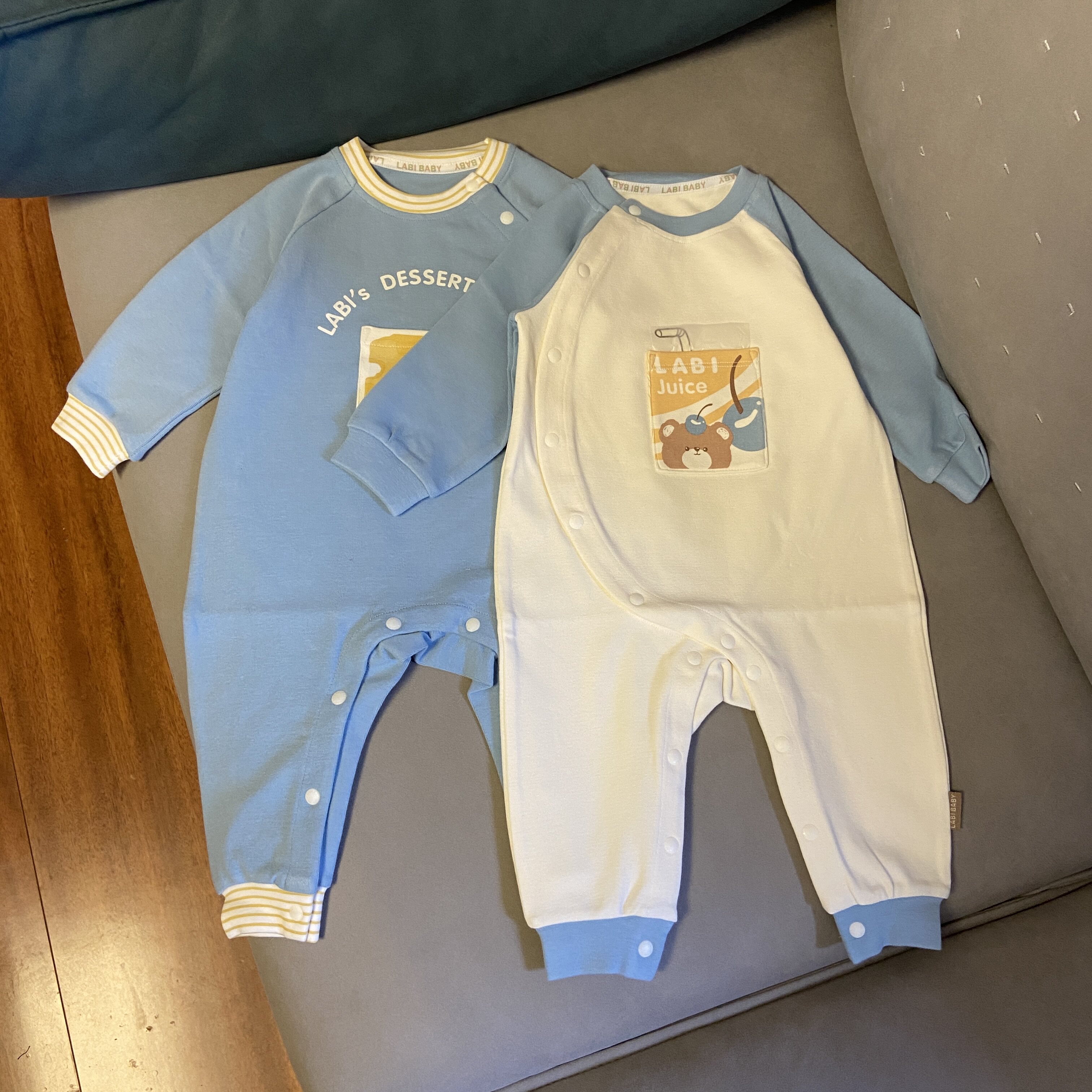婴幼儿卡通可爱洋气长袖连体衣春秋男宝宝弹力时尚休闲爬服撤柜