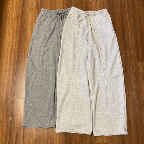 外贸日单潮牌美式休闲阔腿卫裤秋冬女士加绒保暖百搭弯刀裤长裤